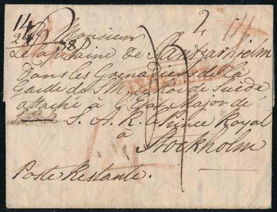 (C) 2000 202 Lot med 8 st utvalda vackra brev från England- Sverige 1815-1861.