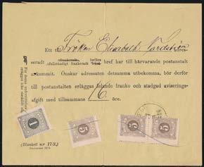 (C) 800 235 Lokalbrev sänt inom Stockholm 10.4.1889 frankerat med 4 öre Stockholms Stadspost.