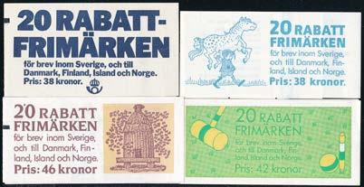 Rabatthäften 256 50 rabatthäften för nordiskt porto (B) 0 256 Ex 257 Ex 258 Ex 259 Ex Brevposter Sverige 257-264 257 Lot med 63 st
