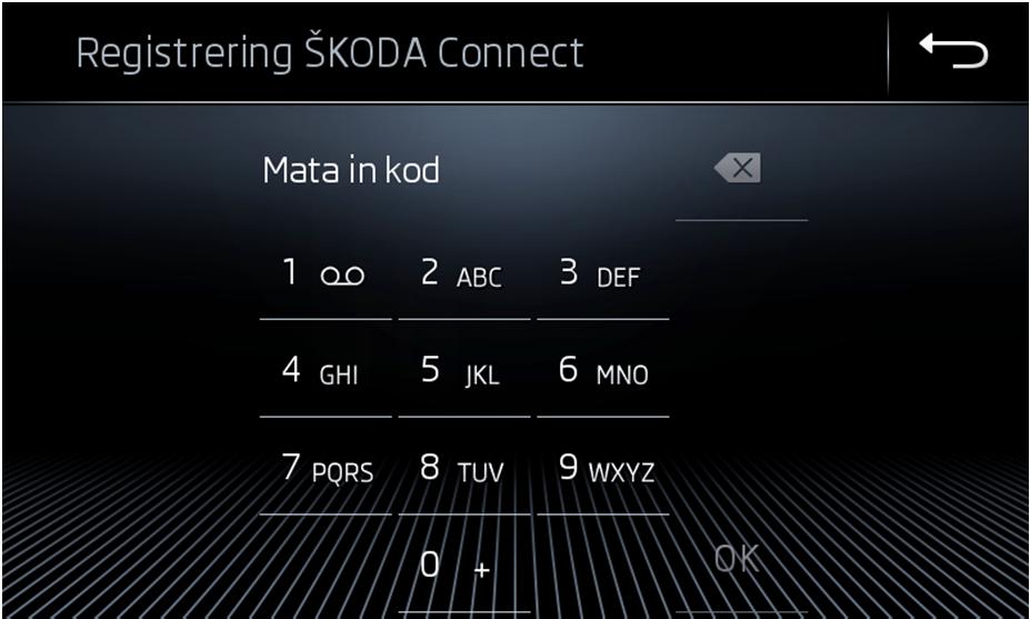 altenativet ŠKODA Connect (onlinetjänster).