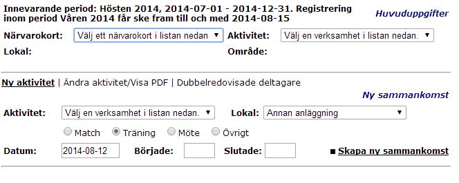 Namnge kortet, använd gärna kön-ålder aktivitet, exempel F-98 Fotboll. Tryck på Skapa ett kort.