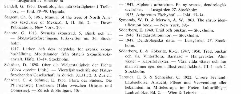 North American Trees (Exclusive of Mexico and Tropical United States). Ed. 2. The Iowa State Univ. Press, Ames, Iowa. 26:- Rauh, W. 1955. Unsere Ziersträucher.
