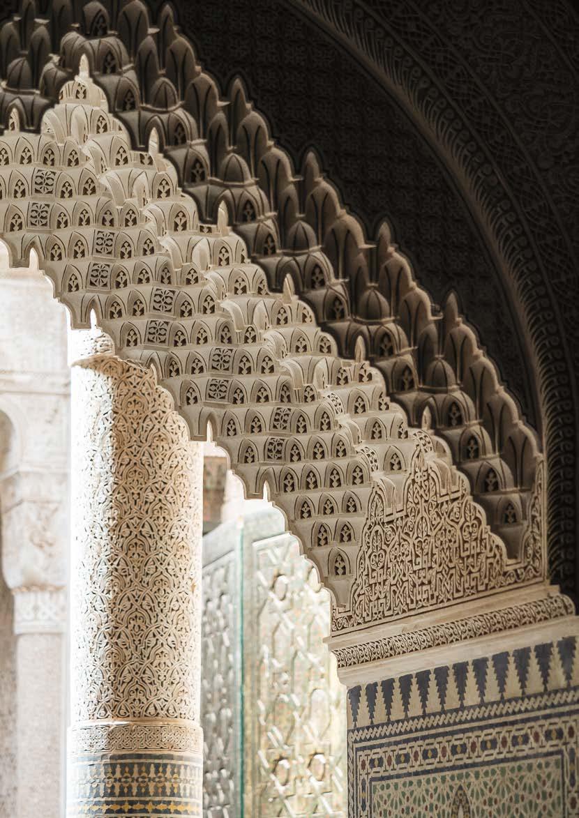 Är högre detaljeringsgrad och ökad konstnärlig frihet att vänta i framtidens hus? Mosaik och stuckatur i interiör från Kasbah Telouet i Atlasbergen, Marocko.