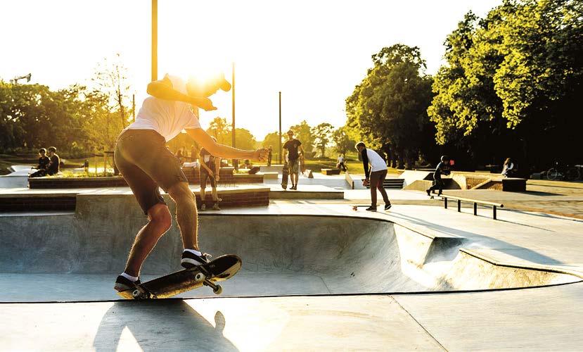 Brädor och betong i skateparken vid Stadsparken i Lund. FOTO:KENNET RUONA Betonghuvudvärken kan lätta Hela 5 procent av världens koldioxidutsläpp kommer från cementtillverkning.