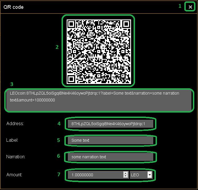 Visa QR Kod: 1. Visa QR kod skärmen kommer att generera en QR kod baserat på de data som fyllts i de tillgänglig fälten. 2. För att visa QR kod skärmen klicka på VISA QR KOD knappen (Bild 28).