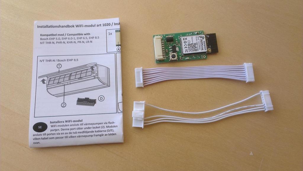 Leveransinnehåll Wifi-modul Manual Wifi-modul Kablage