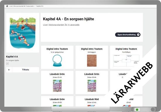 Nyhet! Livet i Bokstavslandet Lärarwebb med lärarhandledning, digitala introduktioner och visningssidor från Läsebok och Arbetsbok.