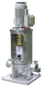 Flänsmått, skruvhålscentra och antal hål enligt ISO 7005 PN 16. Pumparna kan också fås med flänsar enligt ANSI B16.5-150 lbs (ISO 7005 PN 20). Pumpen drivs av en standard IEC fotmotor.
