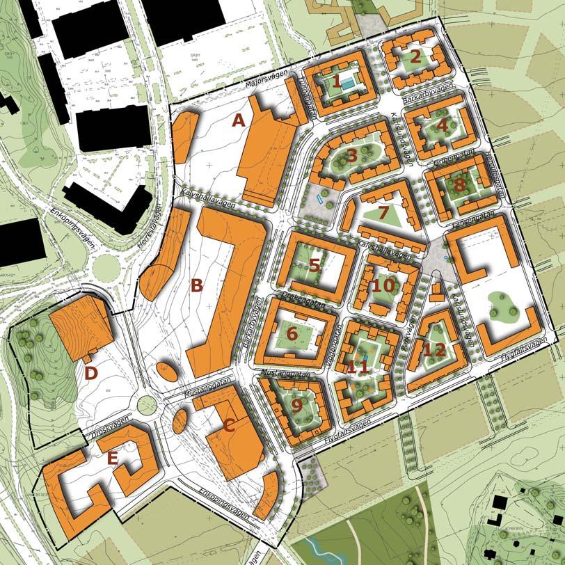 itt nya område I axi rf ripen usshållplats örskola/ Skola vvikelser kan förekomma. SOPPI I arkarby handelsplats med bl. a I axi, io möbler, auhaus, ormy olf, edia arkt, Plantagen, conald s m.