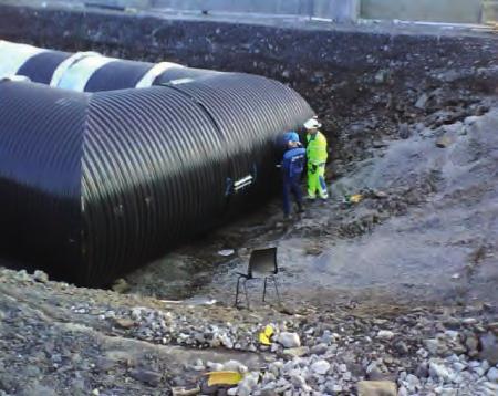 flexibilitet. Konstruktionen finns med diameter 0.3-3.5 m och klarar full trafiklast redan vid låg överfyllnad.