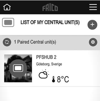 SE 5: Reglering med App Ladda ner appen Frico PFS (Android, ios) eller gå in på fricopfsmart. frico.se. Parametrar Hemskärm 1 1 2 3 4 1. Hemskärm 2.