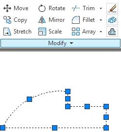 POLYLINE: Gör vanliga linjer till polylinjer Det går som sagt att omvandla vanliga linjer till en grupperad polyline. Jag har ritat en form med Line och Arc.