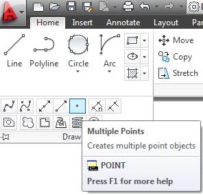 Fler verktygsknappar visas. Klicka där på knappen Multiple Points.
