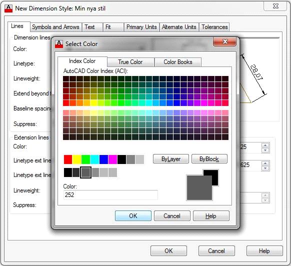 Om du vill se fler nyanser kan du klicka på Select Color längst ned...... så visas fler nyanser.