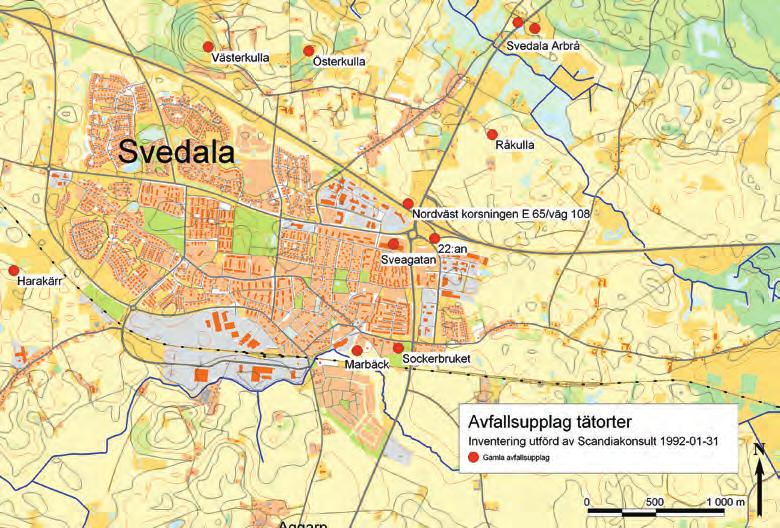 4.6 Miljö och riskfaktorer MILJÖ AVFALLSUPPLAG I kommunen finns inga upplag i drift. Avfallet transporteras SYSAV:s anläggning till i Malmö (Spillepengen).