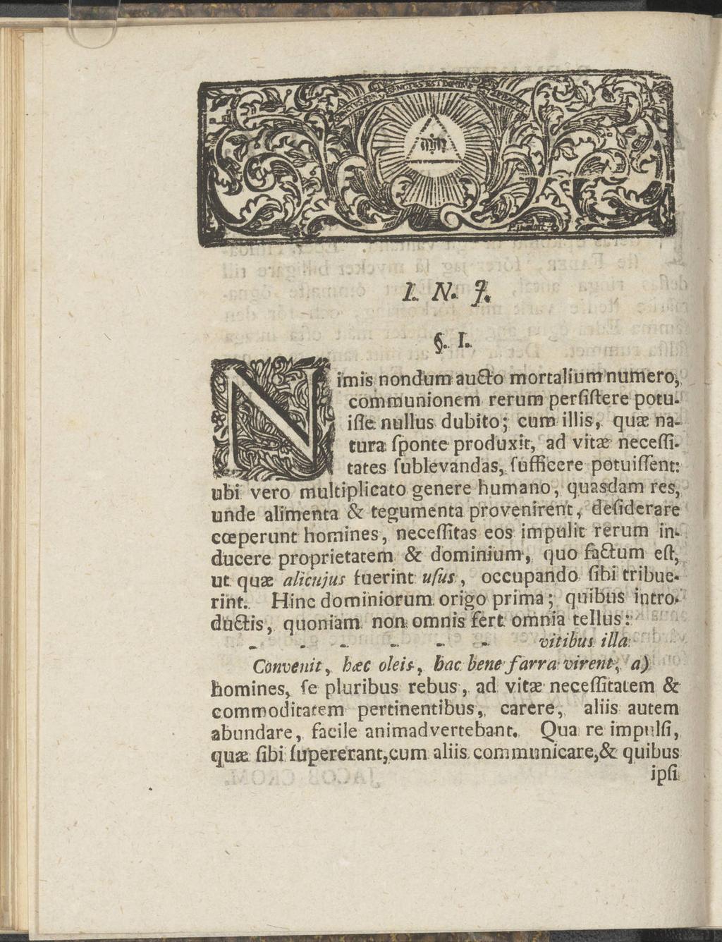 L N. % imis. nondumau to mortaliurrrnumeroy communionem rerum perfiftere potu. iflenullus dubito; cumillis, quae na tura fponte produxir, ad vitx neceffi.