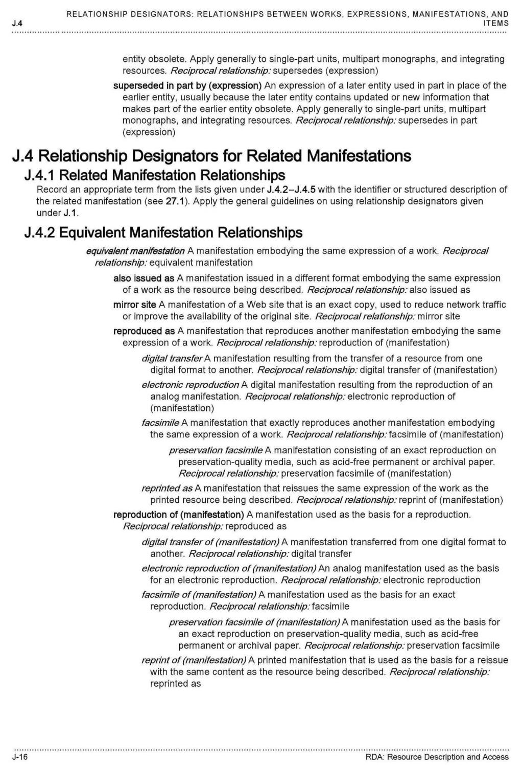 This Appendix is from the RDA Toolkit (www.rdatoolkit.