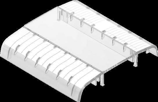 innehåller 5 st. täcker (*6 moduler = 105 mm).