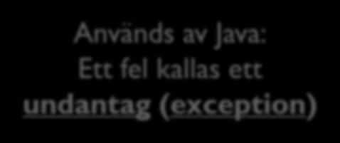 Undantag 1: Signalera fel 12 Ett alternativt sätt att signalera: Speciella kontrollstrukturer private static int parsepositiveinteger(string