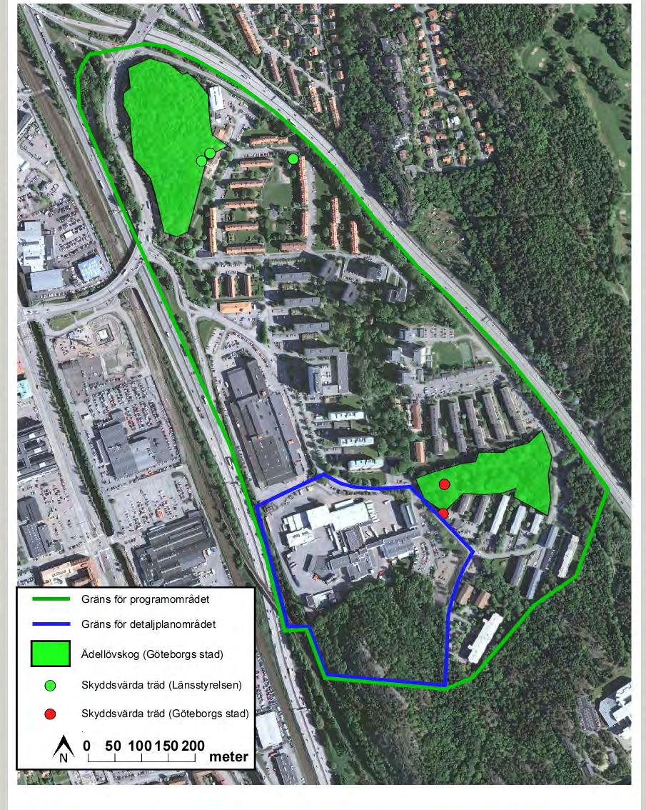 Karta 1. Undersökningområde och grundmaterial.