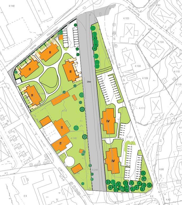 3 Planförslaget I detta avsnitt kommer planförslagets påverkan på området beskrivas och förslag på åtgärder som krävs för den planerade exploateringen presenteras. Planförslaget 3.