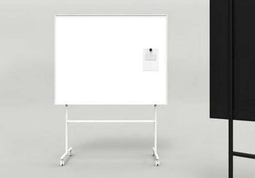 Mobila skrivtavlor Mobila skrivtavlor ONE mobil whiteboard Svart eller vit mobil skrivtavla med runda ben och markerad ram som ger en karaktäristisk, enkel och tidlös känsla.