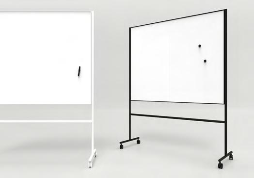 Design Christian Halleröd ONE dubbelsidig whiteboard Dubbelsidig mobil whiteboard med två emaljerade magnetbärande skrivytor.