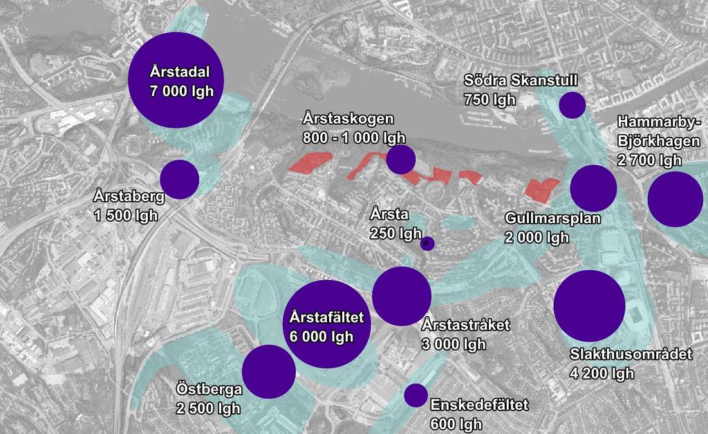 Bostadsbyggande i Årstaskogens närområde Vore bra om aktuella siffror från Stockholm växer utnyttjas när nybyggnation i Årstaskogens närhet redovisas.