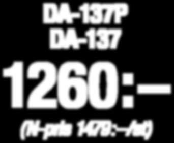 DA-133P kan användas för passiv eller aktiv retur. Möjlighet finns till kabelsimulator på ingången. DA-serien finns för nätdrift (DA-133P) och fjärrmatad (DA-133).