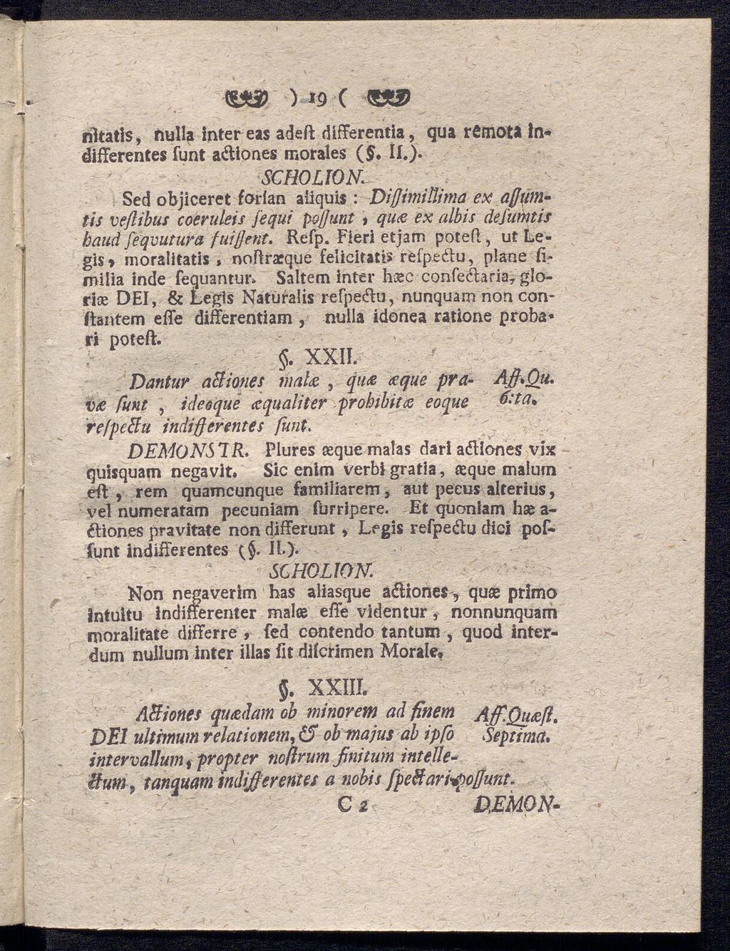 rikatis, nulla inter eas adeft differentia, qua rémota in«differentes funt aåiones morales ($. il.).