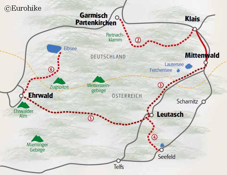 Runt Zugspitze, 6 nätter 6(7) Eget ansvar All vandring arrangerad av Vandra sker på egen risk.