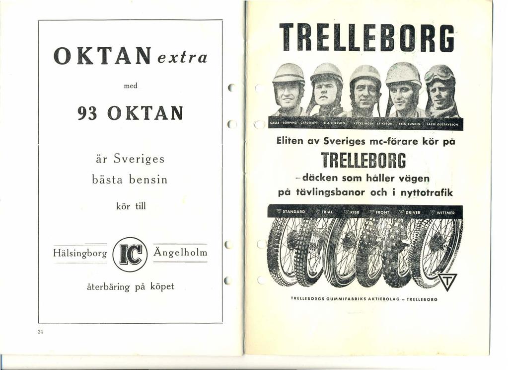 OKTANextra TRELLE-B'O;RG med 93 OKTAN ( ( är Sveriges bästa bensin kör till Eliten av Sveriges mc-förare kör på TRELLEBORG - däcken som