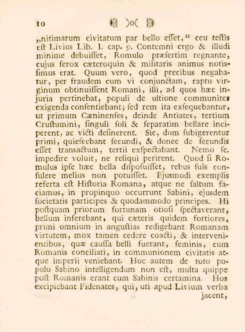 10 nitimarum civitatum par bello effet," ceu teftis eft Livius Lib. 1. cap. 9.