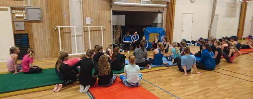 Uppehållet sedan vi var aktiva gymnaster varierar från ca 15-30år men det hindrar oss inte. När Made och gänget säger nu går vi på händer från kortsida till kortsida då gör vi det.