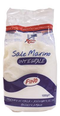 FSC1SALFI Oraffinerat havssalt (Sicilien) finkornigt 1kg Oraffinerat
