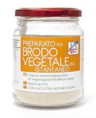 Tillbehör FSC1BROSL Ekologisk grönsaksbuljong 200g Havsalt, majsstärkelse*, ris miso* (sojabönor*, ris*, vatten, havsalt och koji (Aspergillus oryzae)), dehydrerade grönsaker i olika proportioner*