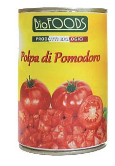 FSC1POMPOL Ekologiska krossade tomater 400g Tomater*, tomatjuice* Energi 96/23 kj/kcal Protein 1,10g Kolhydrater 4,0g varav socker 3,0g Fett 0,1g mättat