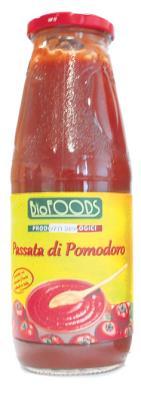 FSC1PASSA Ekologiska passerade tomater 680g Tomater* Energi 144/34 kj/kcal Protein 1,4g Kolhydrater 5,8g varav socker 4,0g Fett 0,2g mättat 0,03g Fiber 1,7g
