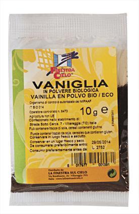 FSC1VANI Ekologiskt vaniljpulver (skal o frön) 10g Vanilj (skal och frön)* Energi 1332/317 KJ/kcal, Protein 3.