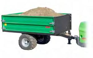 Kraftig och mångsidig tippvagn, kan användas både för att flytta jord och lättare material.
