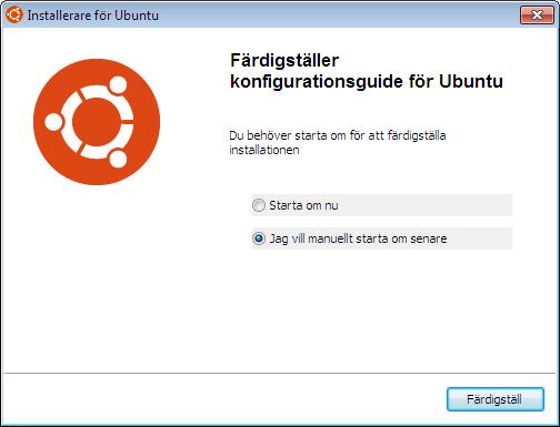 Vi får då ange på vilken partition vi vill att Ubuntu skall installeras. OBS!