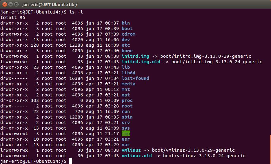 BÖRJA ANVÄNDA UBUNTU LINUX DATOR- OCH NÄTVERKSTEKNIK V2017 - LÄROBOK Mappstruktur Mappstrukturen i Linux bygger på en standard vilket gör det lätt för programmerare att göra installationsskript d.v.s. ett skript som lägger filerna till ett program man installerar i rätt kataloger.