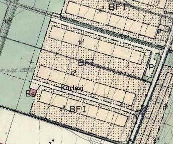 Utdrag ur plankarta för detaljplan M32. Leonardsväg i södra delen och Örtagårdsvägen i norra delen av kartan. För planområdet finns en gällande detaljplan M32 samt tillägg till detaljplanen M74.