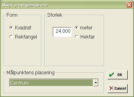 Med PWiz kan vi sedan fylla rutnätet med information som ligger lagrad i en annan kartfil. Här visas hur man skapar rutnätet.