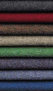 Martindale 85 % pure new wool, 15 % nylon Abrasion resistance > 80 000 / Martindale CODA 90 % ny ull, 10 %