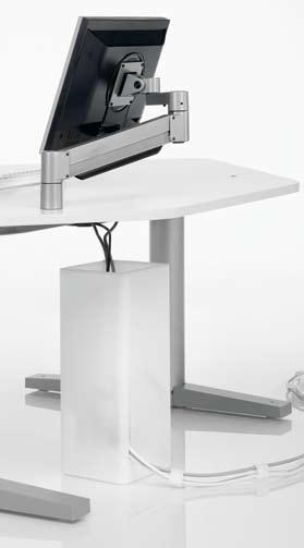 storlekar. 410KYTU 1. Support arm for flat screen 490FSAH 2. Wire basket 490BAS 3.