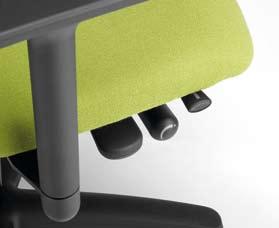 The James chair caters for individual user needs through its seat depth adjustments and lower
