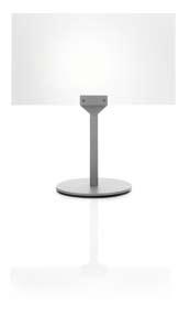 The steady base is easy to move thanks to optional castors. Accessories: Castors or glides.