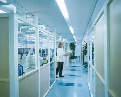 SYSTEMET GÖR DET MÖJLIGT ATT KONSTRUERA LJUSA MILJÖER ÄVEN OM DAGSLJUSET ÄR SPARSAMT.