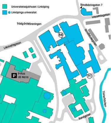 Karta Campus US ÖRAT VÄXTHUSET Cafe Örat Aschans gata 1 581 85 Linköping